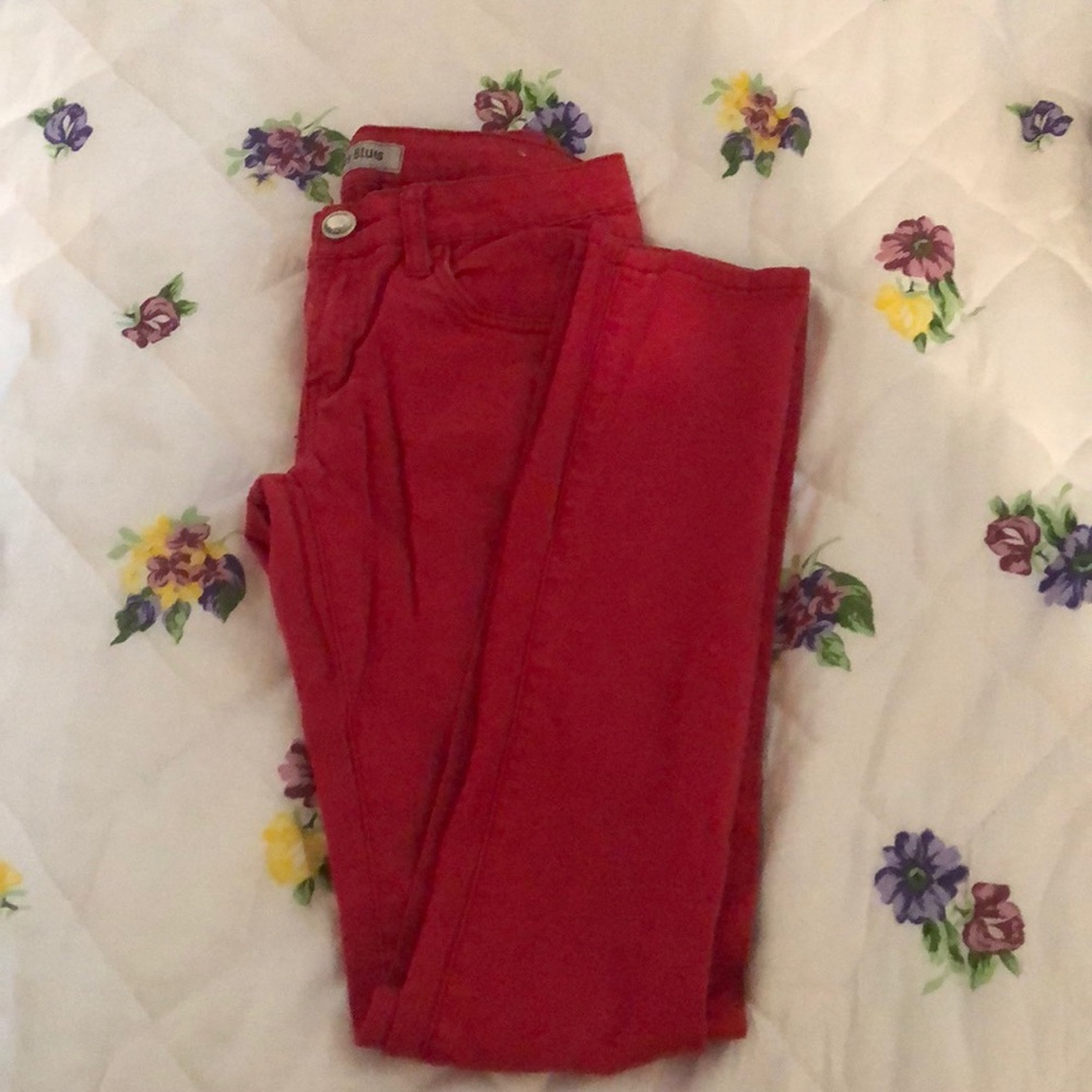 Red jeans